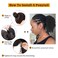 Dreadlock Curly Black Loc Drawstring Ponytail for Black Women, Short Loc Petal Bun Loc Accessories Clip in on Ponytails Hair Extensions Fake Ponytail Synthetic Hair Pieces for Black Women
