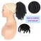Dreadlock Curly Black Loc Drawstring Ponytail for Black Women, Short Loc Petal Bun Loc Accessories Clip in on Ponytails Hair Extensions Fake Ponytail Synthetic Hair Pieces for Black Women