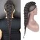 Goddess Braided Ponytail Mohawks Wig Braided High Ponytail Extension for Black Women Goddess Fishtail Braid Ponytail extension Black Yaki Straigh Ponytail Faux Hawk Clip in Ponytail Hair Extensions