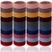 120PCS Dark Hair Ties,Cotton Ponytail Holders Seamless Elastic Hair Bands,Women No Damage Hair Accessoires For Thick Hair,Girl Accessories（4.5CM in Diameter）