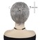 GNIMEGIL Silver Grey Wigs for Senior Women Hair Elderly Wigs with Bangs Layered Natural Hair Styles Short Old Lady Wig Halloween Costume Wigs for Older Ladies Women