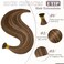 Rich Choices I Tip Hair Extensions Human Hair,100 Strands 0.5g/Strands,100% Real Remy Human Hair Extension Pre Bonded Keratin Stick In 16 Inch #4P27 Medium Brown Highlight Dark Blonde