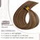 Rich Choices I Tip Hair Extensions Human Hair,100 Strands 0.5g/Strands,100% Real Remy Human Hair Extension Pre Bonded Keratin Stick In 16 Inch #4P27 Medium Brown Highlight Dark Blonde