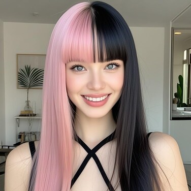 Pink Wig for Women 26 Inch Melanie Martinez Wigs for Women Gifts on Christmas Wigs Gifts for Women