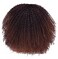 18Inch Long Curly Wig With Bangs for Black Women Afro Bomb Kinky Curly Wig Fluffy and Soft Synthetic Hair（Dark brown）