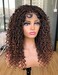 Goddess Faux Locs Wigs for Black Women 18Inch Full Lace Curly Synthetic Wigs with Baby Hair Bohemia Locs Twist Crochet Curls Braid Braided Wig(Ombre Brown
