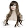 Lydell Women's Wig Long Straight Layered Wig Brown with Blonde Highlights Synthetic Full Wigs