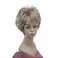 Lydell Women's Wigs Fluffy Natural Curly Short Synthetic Hair Full Wig (48T Light Gray with Dark Root)