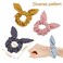 Yaomiao 12 Pieces Bow Hair Scrunchies Bunny Ear Scrunchies for Bow Silk Bowknot Bobbles Elastic Hair Ties Ropes for Women(Wave Point)