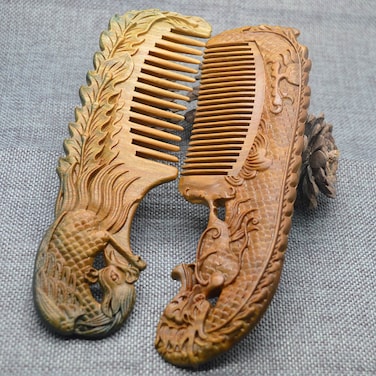 Xuanli&reg; 2 pcs Natural SandalWood Comb Hair Care Anti Static Wooden Hair Massage Natural Brush Beard Comb (M014)