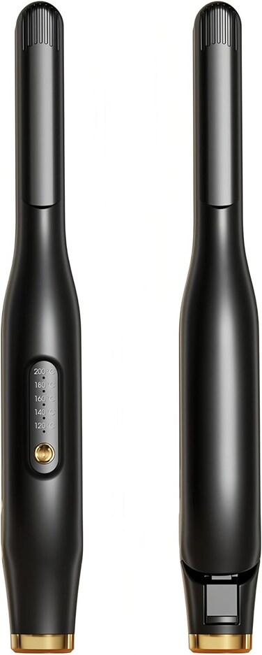 1/2 Inch Mini Flat Iron for Short Hair Thin Hair Bangs Bobs Edges Beards Pixie Cut, Straightener and Curler 2 in 1, Temperature Adjustable, Mini Hair Straightener Travel Size, White