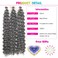 Deep Twist Braid Crochet Hair 22 Inch Braiding Hair For Beauty Synthetic Braids Hair Extension (22 Inch GREY 3pack)