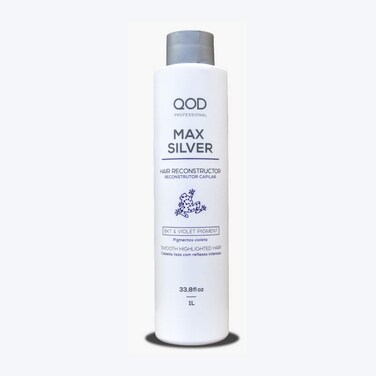 QoD MAX SILVER TREATMENT 1000ML -33.8fl oz/BRAZILIAN KERATIN TREATMENT/FOR ALL HAIR TYPES/NATURAL AND LONGER-LASTING STRAIGHTENING EFFECT