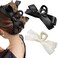 Sizobi Bow Claw Clips, Bow Hair Clips White Hair Bows, Hair Accessories for Women, Extra Large Black Barrettes, Scrunchies for Thin Thick Curly Hair