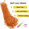Orange Faux Soft Locs 36 Inch 7 Packs Bright Color Crochet Locs Hair Whole Strand No Extended Pre-looped Long Locs Synthetic Crochet Braids Hair Extensions For Black Women (36inch, 7packs, Orange)