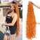 Orange Faux Soft Locs 36 Inch 7 Packs Bright Color Crochet Locs Hair Whole Strand No Extended Pre-looped Long Locs Synthetic Crochet Braids Hair Extensions For Black Women (36inch, 7packs, Orange)