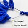 Blue Faux Soft Locs 36 Inch 2 Pack Dark Navy Royal Blue Locs Crochet Hair Whole Strand No Extended Pre-looped Long Locs Synthetic Crochet Braids Hair Extensions For Black Women (36inch, 2packs, blue)