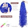 Blue Soft Locs 36 Inch Blue Faux Locs Crochet Hair for Black Women New Locs Crochet Curly Braiding Hair Extension (36 Inch, Blue)
