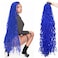 Blue Soft Locs 36 Inch Blue Faux Locs Crochet Hair for Black Women New Locs Crochet Curly Braiding Hair Extension (36 Inch, Blue)