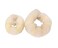 Beige Magic Hair Styler and Scrunchie Set for Women &amp; Girls - Hair Ring Donut Bun Updo Chignon Hairpiece (1 Large + 1 Small)