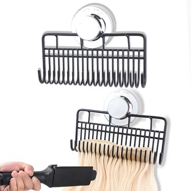 Hair Extension Holder and Hanger Metal Hair Styling Tool and Extension Caddy for Washing, Coloring and Blow-Drying of Weft, Clip-in, Tape-in Hair Extensions(Medium Size)