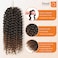 LADY MIRANDA Brown Color Afro kinky Curly Braiding Hair Extensions Jerry Curl Crochet Hair 3X Braid Hair Mixed Dark Brown to Light Brown Short Synthetic Hair Styles (Black&amp;brown)
