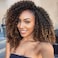 LADY MIRANDA Brown Color Afro kinky Curly Braiding Hair Extensions Jerry Curl Crochet Hair 3X Braid Hair Mixed Dark Brown to Light Brown Short Synthetic Hair Styles (Black&amp;brown)
