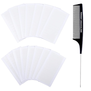 Hair Extension Tape Tabs Double Sided Adhesive Replacement Extension Tape for Hair Extensions Strong Hold No-Residue 180 Pieces Tape in Extension Replacement Tape 4x0.8cm White