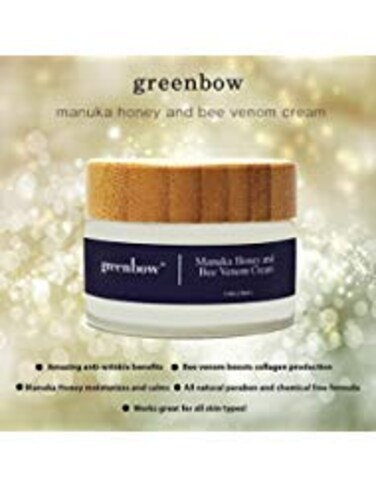 Greenbow Bee Venom Mask Anti-Aging Cream w/Manuka Honey (15+) Organic &amp; Natural Anti-Wrinkle Cream &amp; Anti-Aging Cream to Help Improve Skin Elasticity, Ease