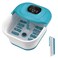 Collapsible Foot Spa with Heat, Adjustable Temperature and Timer Setting, Foot Soak Bath with Bubble, Pumice Stone, Red Light and Massage Rollers, Help Feet Stress Relief, Gifts for Women/Men