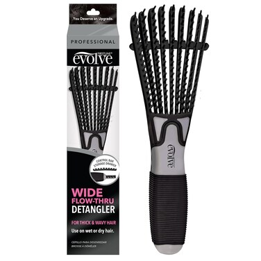 Evolve Wide Flow-Thru Detangler Black