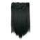 Lydell 20" Long Straight 5 PCS Set Hair Extension Thick Clip in on Synthetic Extensions for Women (Black)