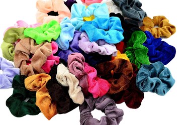 Velvet Hair Scrunchies - 20 Pack for Women, Girls, and Kids - Bulk Scrunchie Hair Ties for Thick, Curly Hair， for Birthday, Party, Thanksgiving, Christmas, Multicolor