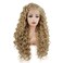Hair Curly Long 26inch Three Tone Mix Blonde Wig Heavy Density Realistic Synthetic Lace Front Wigs