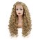 Hair Curly Long 26inch Three Tone Mix Blonde Wig Heavy Density Realistic Synthetic Lace Front Wigs