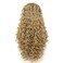 Hair Curly Long 26inch Three Tone Mix Blonde Wig Heavy Density Realistic Synthetic Lace Front Wigs