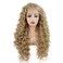 Hair Curly Long 26inch Three Tone Mix Blonde Wig Heavy Density Realistic Synthetic Lace Front Wigs