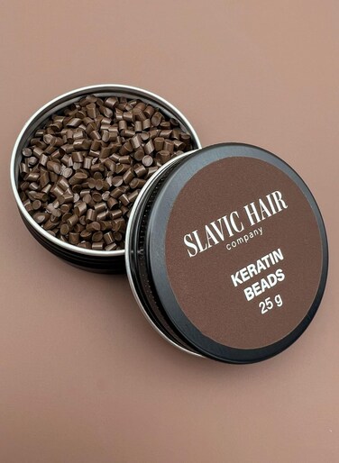 0.9 OZ Italian Keratin Glue for Hair Extensions Hot Fusion Flat/Nail/U/I Tip Beads Granules Pellet (Light Brown)