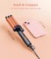 Mini Crimper Hair Tool for Short Hair 1/2 Inch, Small Hair Crimper for Tight Beach Waves, 3 Barrel Hair Waver with Argan Oil Infused, Waver Hair Tool, Mini 3 Barrel Curling Iron, Rosegold