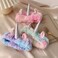 3 PCS Women Animal Ear Pink Unicorn Fuzzy Hairband Makeup Skincare Headband Washing Face for Girls &amp; Women
