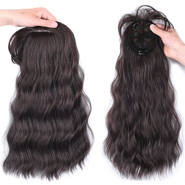 Water Ripple Wig Air Bangs Head Overhead 3D Bangs Invisible Seamless Head Hair Natural Invisible Replacement Cover White Hair &hellip;