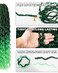 Goddess Faux Locs Crochet Hair- 24 Inches 8 Packs 112 Strands Pre Looped Ombre Black to Green,Soft Synthetic Hair Extensions, Soft Locs with Long Curly Ends(24"-8 (24 Inches (Pack of 8), T1B/Green)