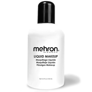 Mehron Makeup Liquid Makeup   Face Paint and Body Paint Perfect for Halloween, Cosplay I Air Brush Compatible 4.5 oz (133 ml) (WHITE)