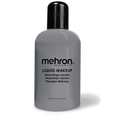 Mehron Makeup Liquid Makeup   Face Paint and Body Paint Perfect for Halloween, Cosplay I Air Brush Compatible 4.5 oz (133 ml) (MONSTER GREY)