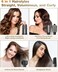 7MAGIC Hair Dryer Brush &amp; 6 in 1 Hair Styler, Silver, 110 Volts, 1200 Watts, Ionic Technology, Fast Drying, Multi Styler for Straight, Wavy, Curly, and Coily Hair