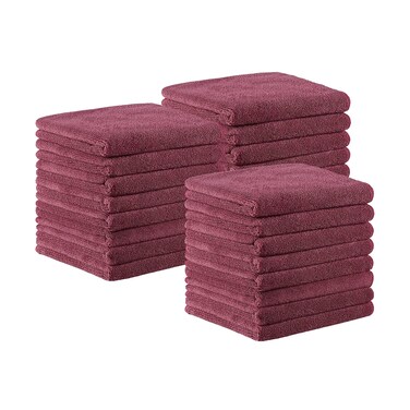 Arkwright Bleach Proof Salon Towels Bulk - Pack of 24 - Ultra Soft, Gentle Microfiber, Highly Absorbent &amp; Quick Dry Spa Facial Towel for Hair Stylist, Nail Shop, and Esthetician, 16 x 27 in, Burgundy
