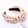 NVENF Rhinestone Knotted Headbands for Women, Crystal Beaded Jeweled Headbands, Top Knot Headbands Womens Fashion Hairbands Summer Hair Accessories (B-Beige)