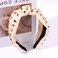 NVENF Rhinestone Knotted Headbands for Women, Crystal Beaded Jeweled Headbands, Top Knot Headbands Womens Fashion Hairbands Summer Hair Accessories (B-Beige)