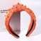 YAHPERN Game Day Headband, Crystal Pearl Knotted Jeweled Top Knot Headband for Women, Sports Baseball Football Hair Accessories (Orange, 1 Count)