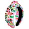 Christmas Headband for Women Holiday Christmas Accessories Xmas Tree Snowflake Reindeer Candy Cane Knotted Headband Jeweled Crystal Pearl Wide Top Knot Headband Festive Holiday Hair Accessory Gifts
